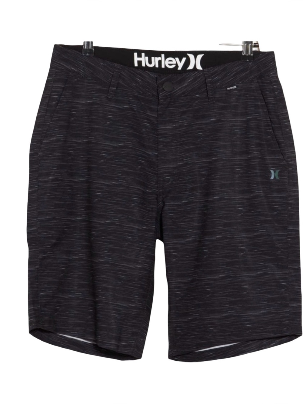 Hurley Boardwalk Jackson Mens Black Heather Chino Hybrid Shorts Sz 36x9 NWT